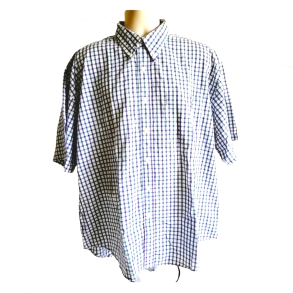 Bogari Studio Men Dress Shirt Short Sleeve Size XL
